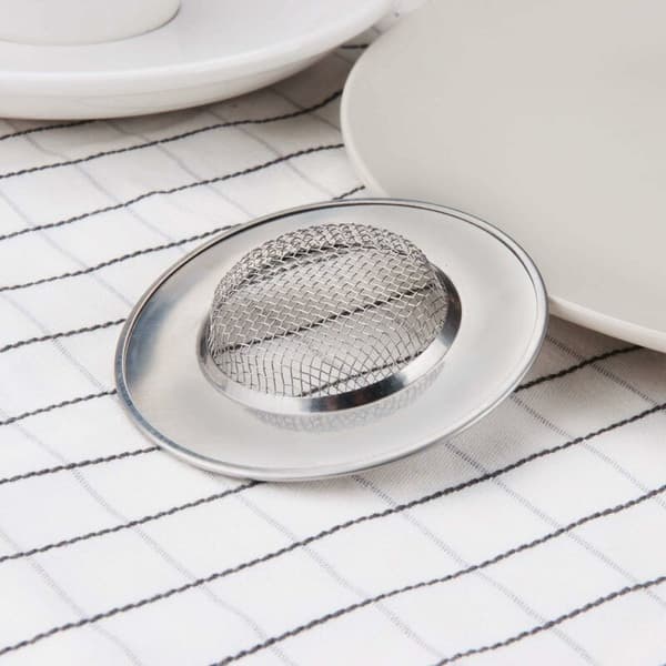 4st 75mm Diskbänksil Mesh Avloppsskydd Rostfritt Stål Plugg Hål Hårfångare Metall Avloppsskydd