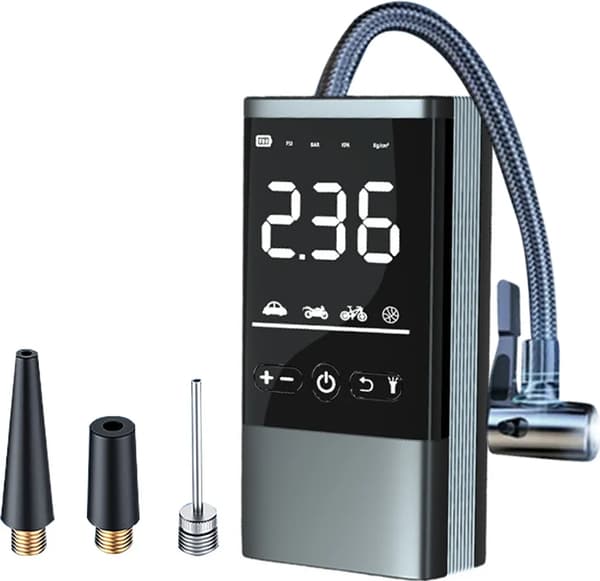 Elektrisk Luftpump, LED Multifunktionell Bildäckspump, Digital Display, Luftkompressor, Bil Motorcykel Cykeldäckspump, Bollpump