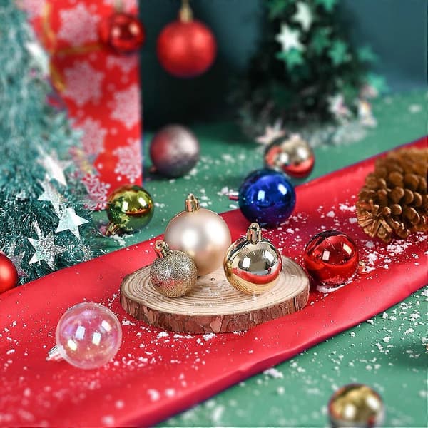 24-pack Klassiska Julgranskulor Set Säkra Ingredienser ABS Tillverkad Giftfri Luktfri