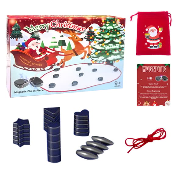 Magnetiskt Schackspel, Rep och 20 Stenar, Strategispel för Barn & Vuxna