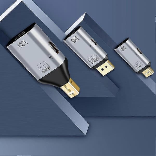 USB C Adapter Typ-C Hona till Mini DisplayPort Hane - 4K@60Hz HD Video (Mini DP-Kompatibel)