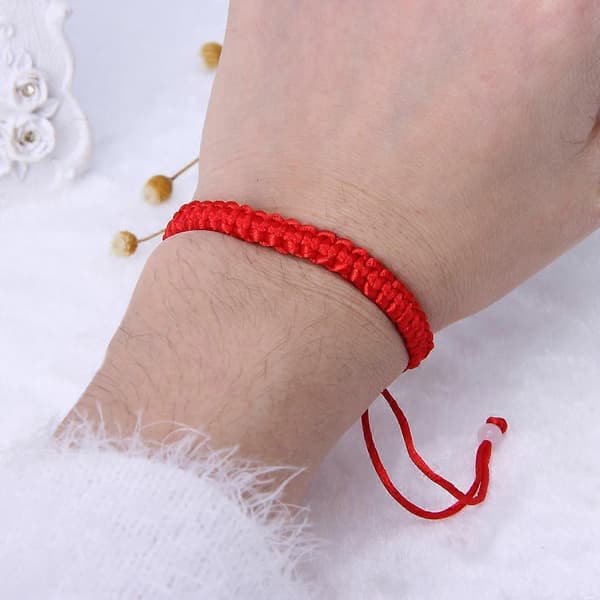 Kabbalah Rött Snöre Flätat Armband Skydd Lycka Armband Armringar Ins