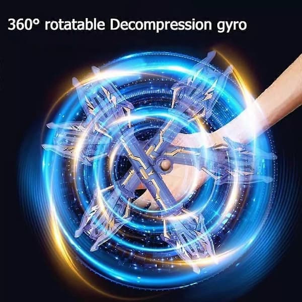 Lightsaber Fidget Spinner, Multifunktionell Dubbelhövdad Infällbar Lightsaber