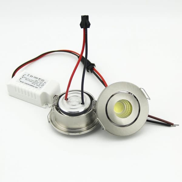 Förpackning med 10 Mini Downlights 3W Cob LED 3000K Spot LED Infälld Belysning