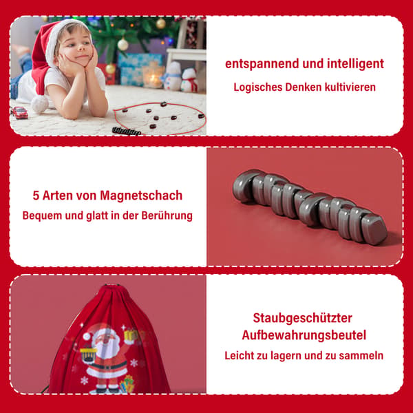 Magnetiskt Schackspel, Rep och 20 Stenar, Strategispel för Barn & Vuxna