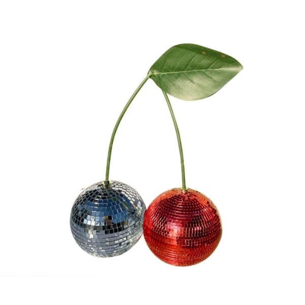 Cherry Disco Ball Kodinsisustus SILVER&RED Y silver&red