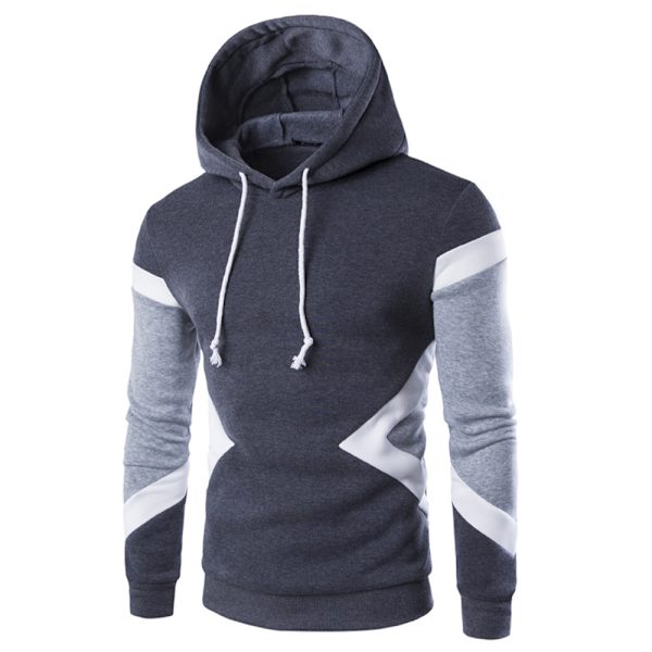 langærmede hættetrøjer til mænd Hættetrøje med jakke Pullover Top H dark grey L