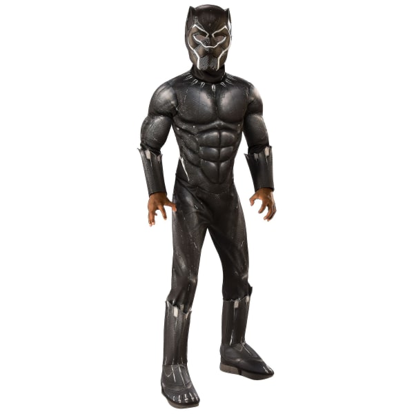 2023 Sort uscle Jumpsuit Panther Kostume til børn Dyr Super Leopard Halloween Børn Purim Carnival Cosplay CNMR M