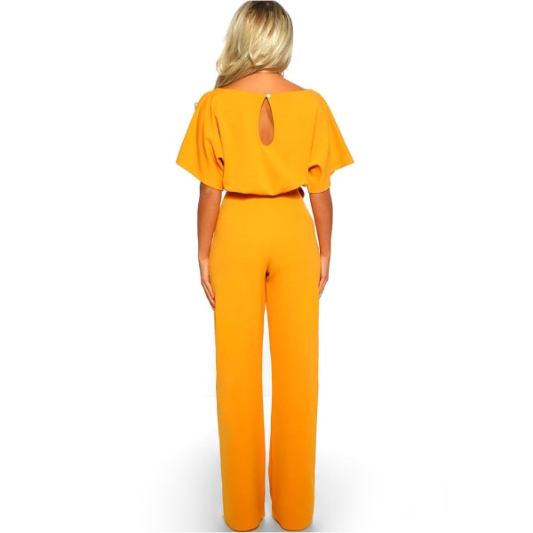 Dame Jumpsuit Romper Beach Vacation Body Lige ben Z X Yellow M