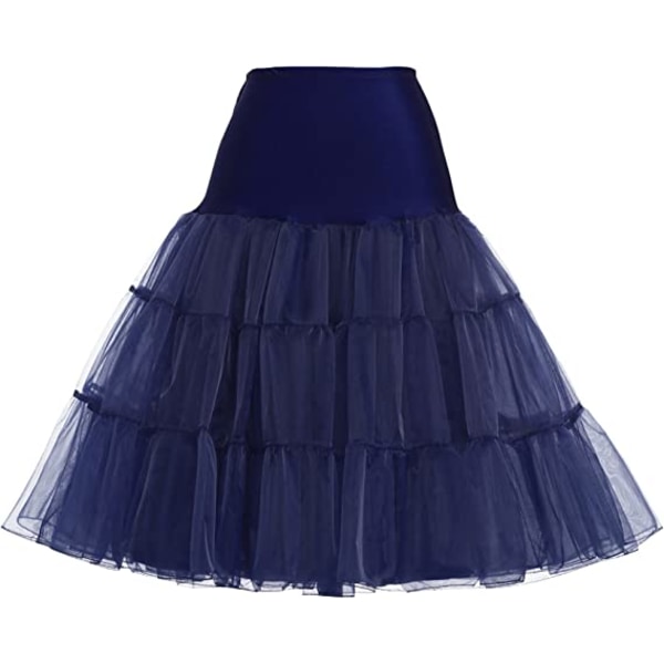 50-talls underkjole Rockabilly-kjole Crinoline Tutu for kvinner - blue M