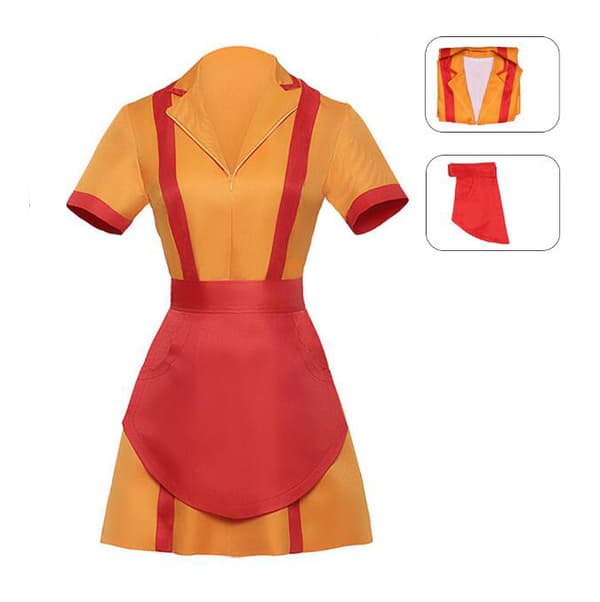 Kvinders middagsuniformkjole Cosplay-kostume Halloween K M