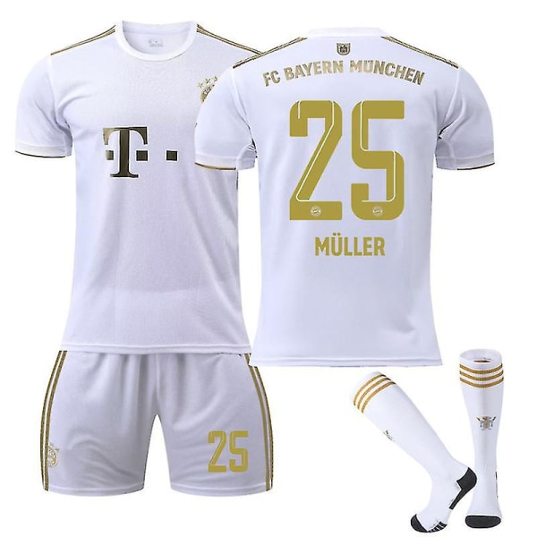 2022-2023 Ny sæson FC Bayern München Fodboldtrøjer Fodbolduniformer T-shirts Trøje V 22 23 Muller 25 adults M(170-175CM)