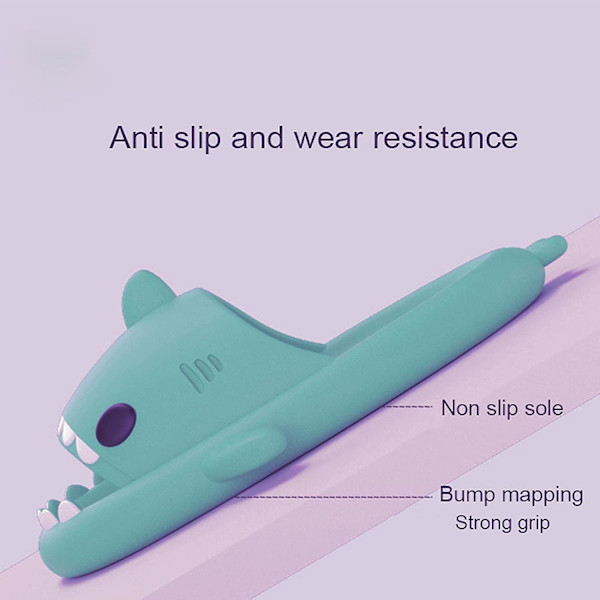 Summer Shark Tøfler, Lett Anti-Skli Quick Dry Shower Hi Sandaler Strand Søte Shark Tøfler For Dame Og Menn-Rosa V