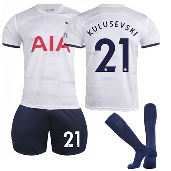 2023-2024 Tottenham Hotspur hemmafotbollströja för barn nr 21 Kulusevski 24