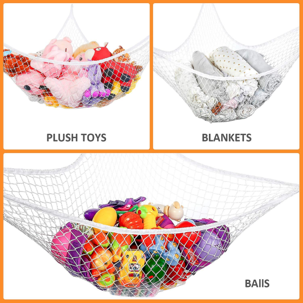 Jumbo Toy Hammock Kosedyr og leketøysoppbevaring Hammock Net Y