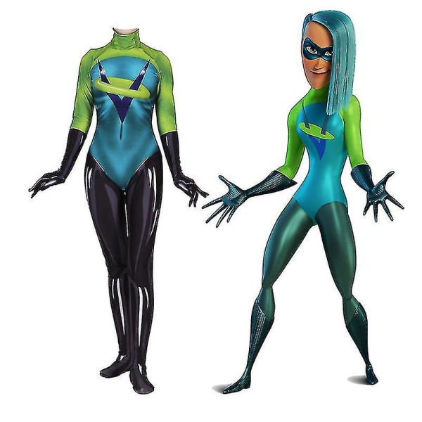 Voyd Cosplay The Incredibles 2 Cosplay For Voksne Børn Kvinder - green Adult S