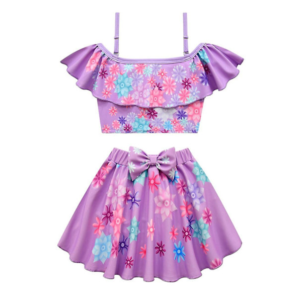 Girls Encanto Baddräkt Barn Badkläder Dräkt Girl Bikini Set C 110