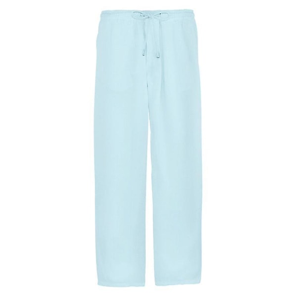 Uformelle linbukser for menn sommer løse bukser av høy kvalitet H Light BLue 2XL