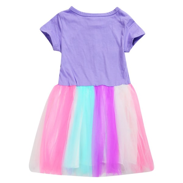 Encanto Mirabel Cartoon Rainbow Tutu Tulle skjortekjole til piger. Purple 130cm