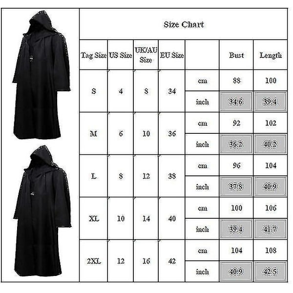 Star Wars Jedi Darth Vader-kappe Cape Cosplay-kostyme Fancy Carnival Party_y Brown M