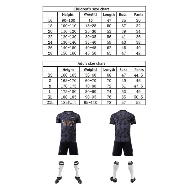 22-23 Arsenal jalkapallopaita lyhythihainen setti V xs