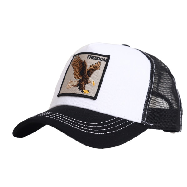 Black Panther Mesh Cap Baseball Cap Trucker Cap-Eagle-White CNMR