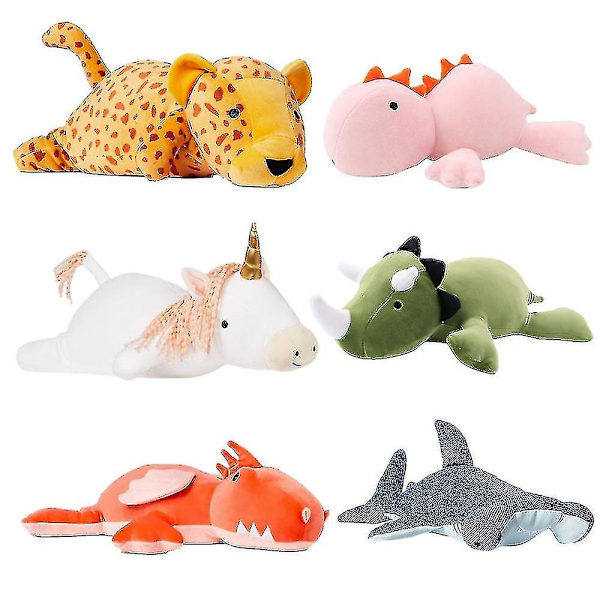 Triceratops Dinosaur Anxiety Toys Plysjkast -b 38x29cm Yellow Leopard