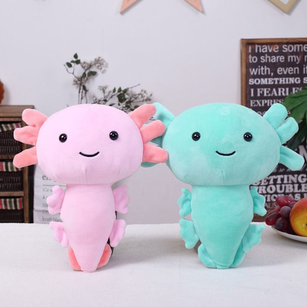 Axolotl Plyschdjur Plyschdocka Gosedjur 20cm GUL Y yellow