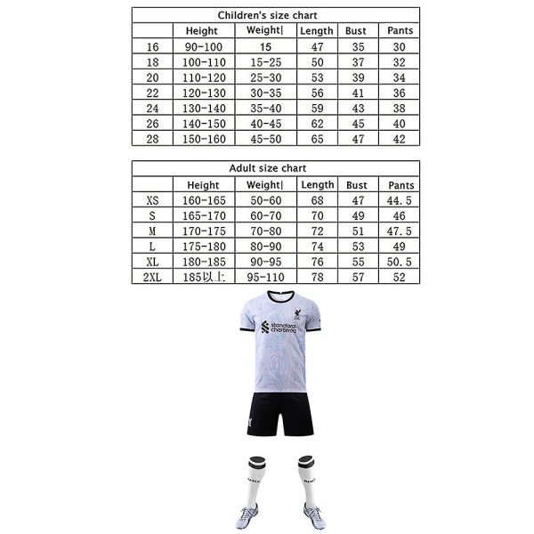 2223 Liverpool treningsskjortesett for fotballskjorte CNMR 24