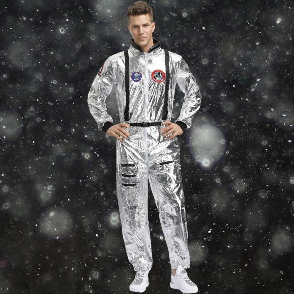 Astronaut Spaceman Cosplay kostume Sølv rumdragt Y M