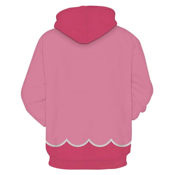 Mario Luigi Peach Bowser Donkey Kong Asut Aikuisille Hupparit Unisex Pitkähihaiset Paidat Super Mario Bros Elokuva Huppari Cosplay Asut Peach Peach M