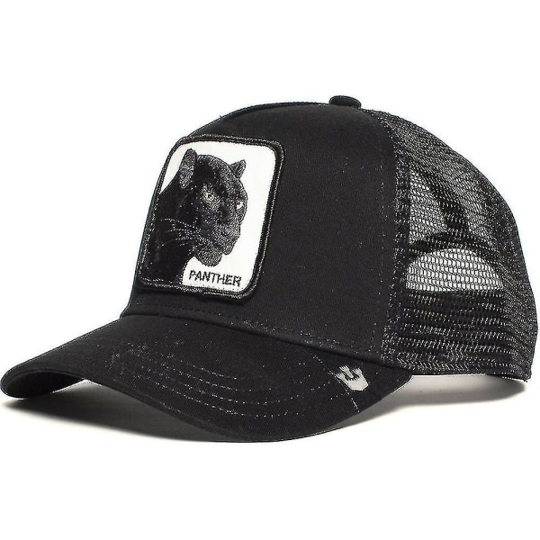 Män Kvinnor Animal Form Trucker Baseball Cap Mesh Hat Snapback Hip Hop Kepsar CNMR Black Panther