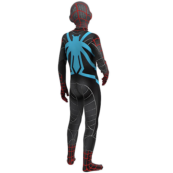 Spider-man Velocity Suit Cosplay Kostyme Fest Jumpsuit Tilpasset Barneklær Spiderman Ansiktsmaling 120cm