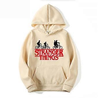 Stranger Things Tema Tonåringar Män Hoodies Långärmad Huvad Tröja Pullover Toppar 1(S Khaki)