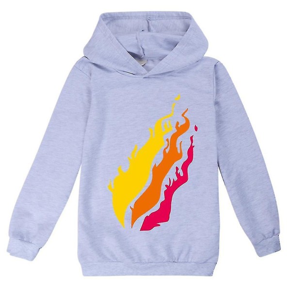 Børn Drenge Prestonplayz Langærmet Hættetrøje Pullover Sweatshirt Toppe CNMR Grey 7-8 Years