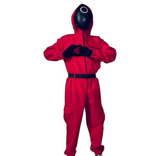 Vuxen Halloween Squid Game Jumpsuit Kostym Set-1 CNMR round S 155-165cm