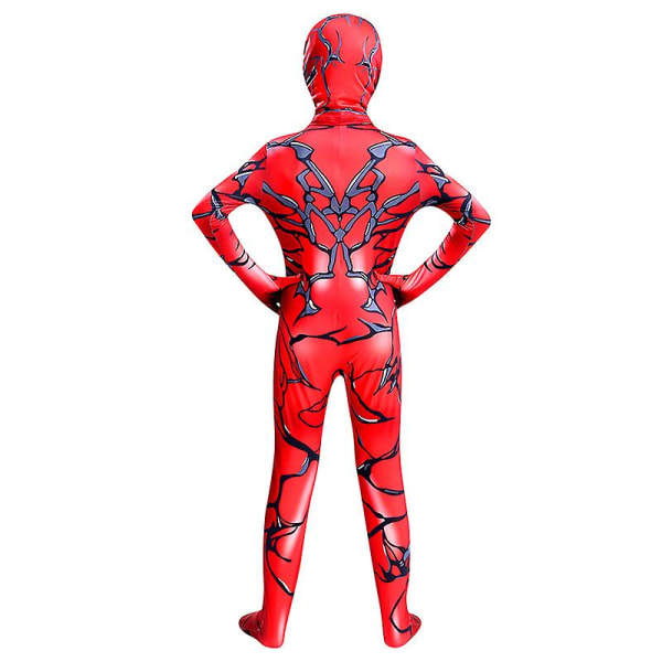 Venom Carnage Spiderman Cosplay Kostym Barn Vuxen Zentai Bodysuit V Red 110 Kids (100-110cm)
