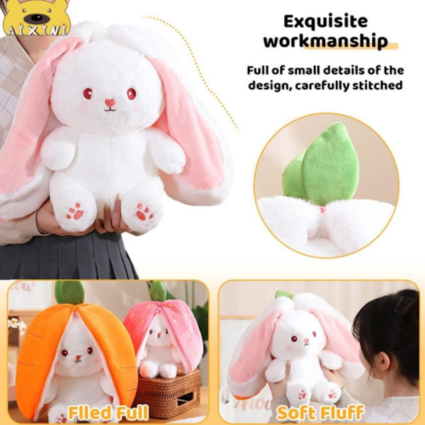 18-35CM Kanin Kanin Plyschleksak Gosedjur Docka Plyschmorot Y carrot 25cm onesize