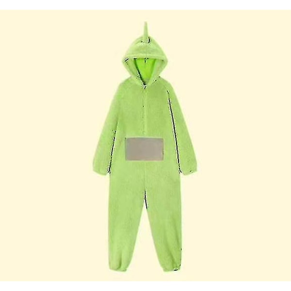 Unisex Teletubbies kostumer Disi Onesies Lala Cosplay Pyjamas Voksen Pyjamas V Green M