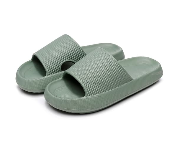 Kvinnor Tjock Platform Cloud Tofflor - Green 36-37(240mm)