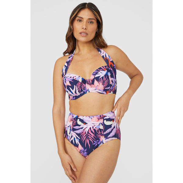 Underbar bikini-topp utan print Arianna för dam/dam K Navy 34DD