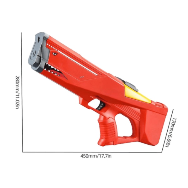 Utendørs elektrisk vannpistol - röd