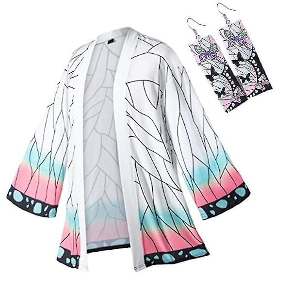 Demon Slayer Kimetsu No Yaiba Haori Kimono Cosplay-asu Agatsuma Zenitsu Kochou Shinobu Summer Co H
