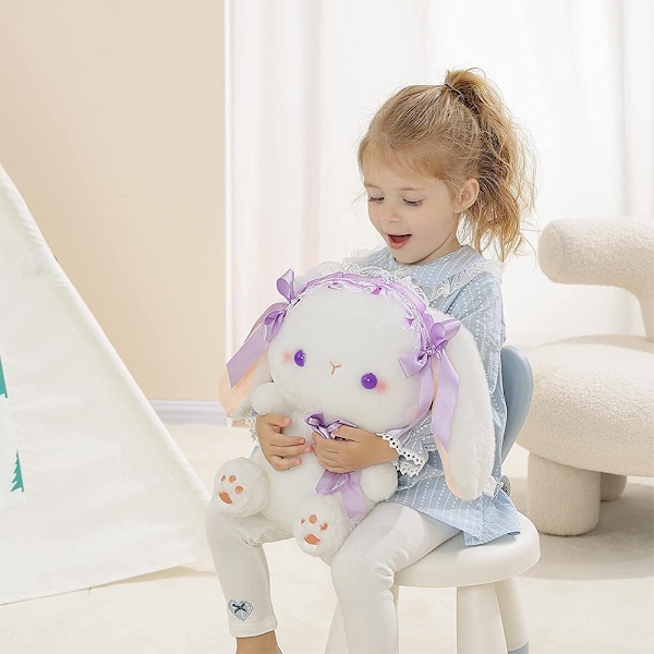 Täytetyt eläinnukke pehmolelu täytetty eläin Lolita pupu lahja -1 purple