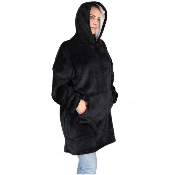 Snuggie Oversized hættetrøjetæppe med hætte Y black