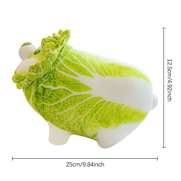Kål Shiba Inu Dog e Vegetable Fairy Anime Plysjleketøy Fluffy -1 Green One Size
