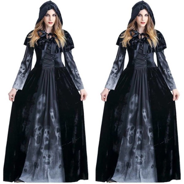 Halloween Witch Grim Reaper Cosplay festkostume / XL = UK/AU 14 = EU 40