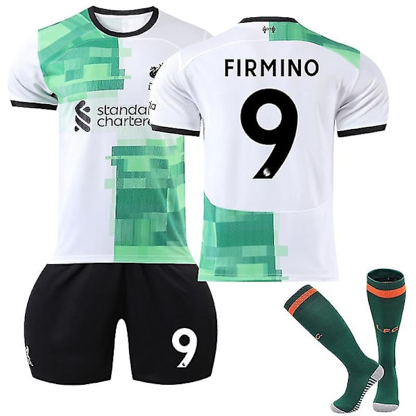 Firmino #9 Jersey Liverpool 23/24 säsong fotboll T-shirts Set för barn, ungdomar V Kids 16