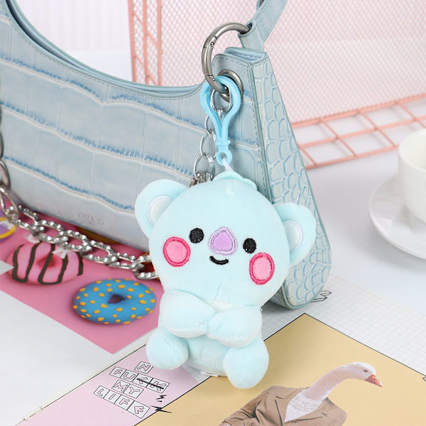 12CM BTS Plysch Doll Toy BT21 Nyckelring Väska hänge /