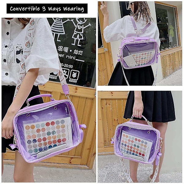 Sød Ita Rygsæk Clear Wind Shoulder Crossbody Håndtasker Til Dock Pins Display Y